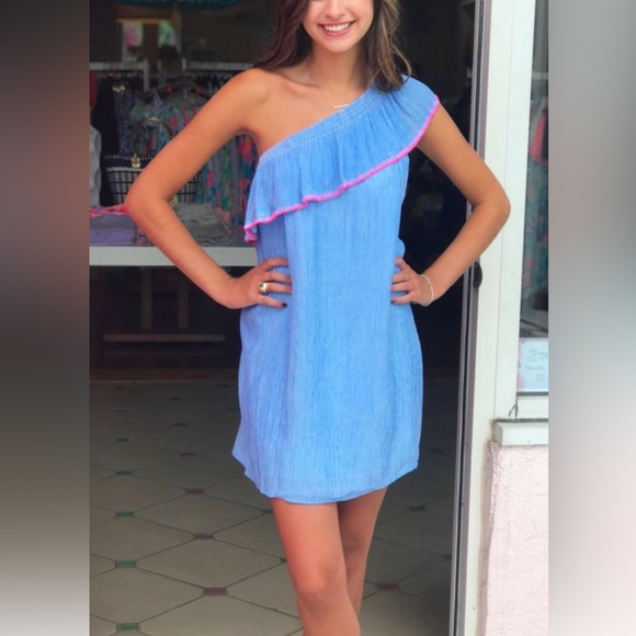 Lilly Pulitzer Dresses & Skirts - LILLY PULITZER Emmeline One Shoulder Ruffle Dress